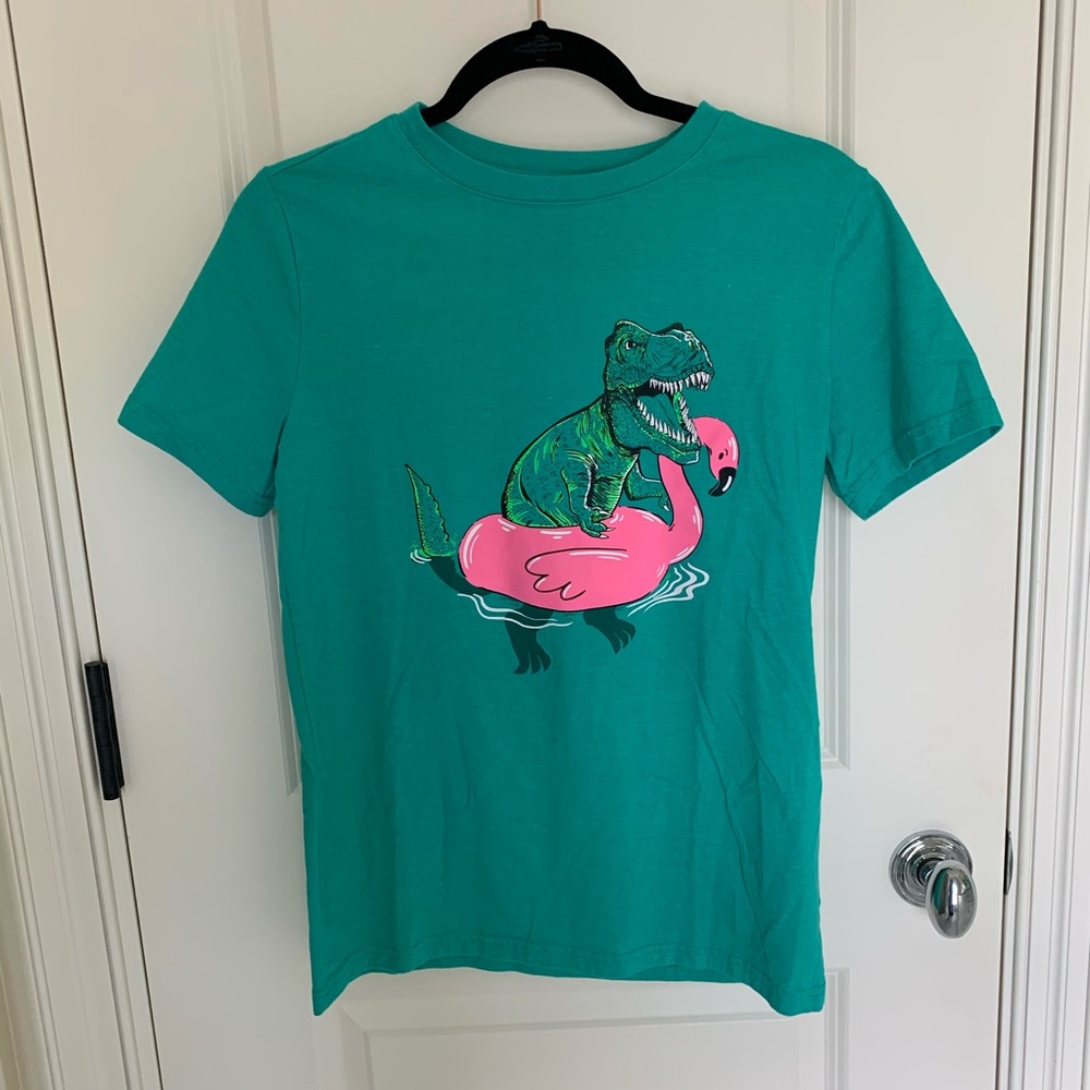 Dinosaur with Flamingo Floaty T-Shirt